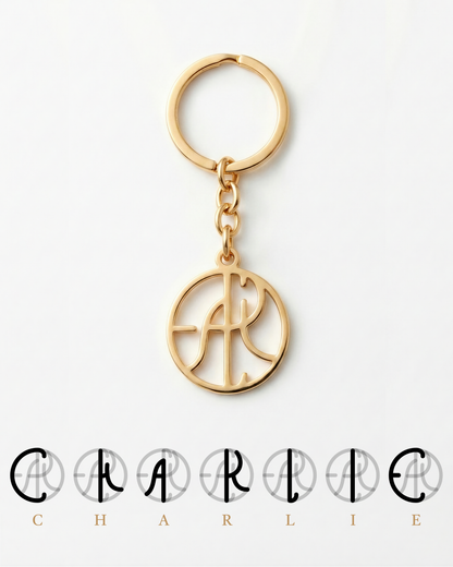 Custom Monogram Keyring
